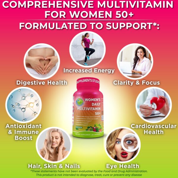 Paquete multivitamínico vegano para mujeres 50+
