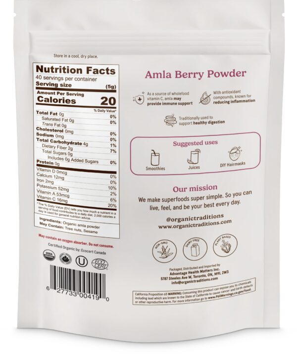 Polvo de amla listo para mezclar