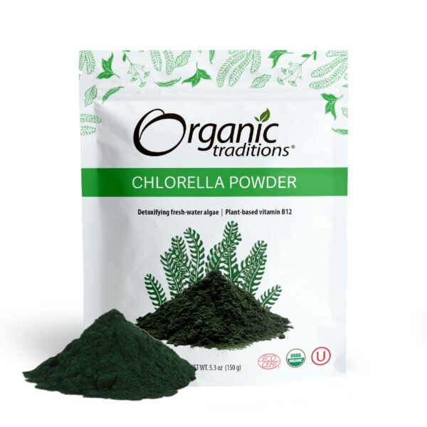 Organic Traditions polvo orgánico de chlorella paquete 150g