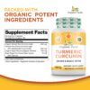 Organic Veda cápsulas cúrcuma jengibre información nutricional