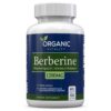 Version 1.0.0 Organic Vitality Berberine HCL frasco y etiqueta
