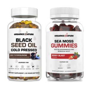 Organics Nature Black Seed Oil Capsules etiqueta frontal