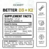 Organics Ocean Better D3+K2 gel suave etiqueta detalle