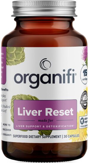 Organifi Liver Reset detoxificaciones hígado 30 cápsulas