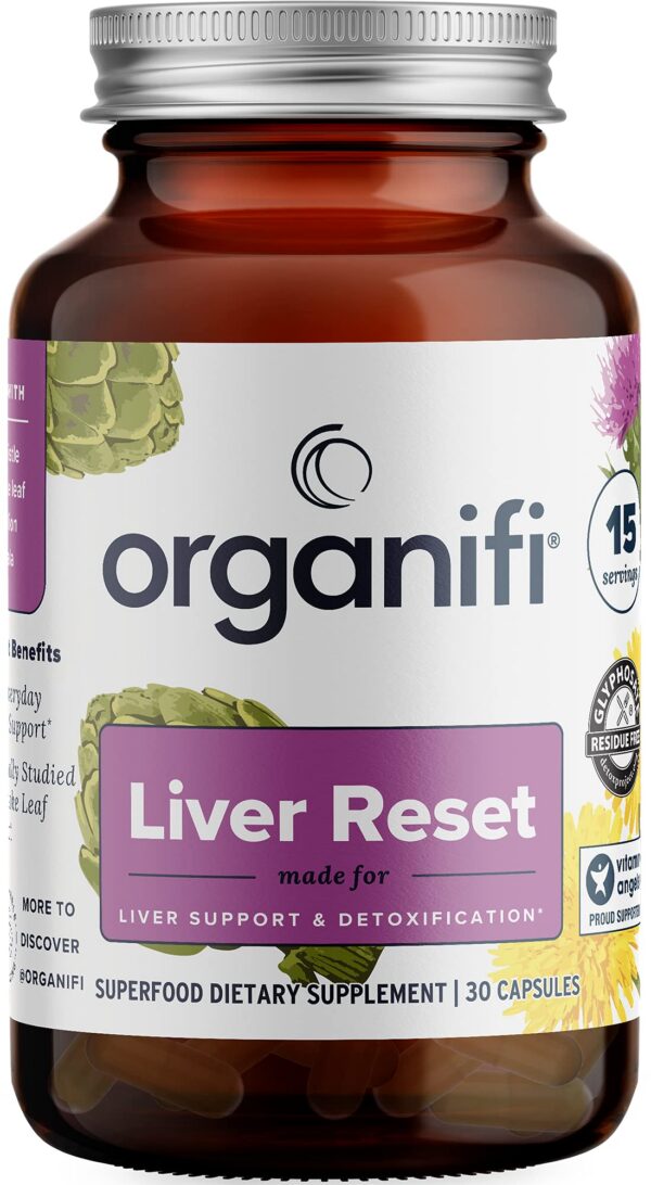 Version 1.0.0 Organifi Liver Reset detoxificaciones hígado 30 cápsulas