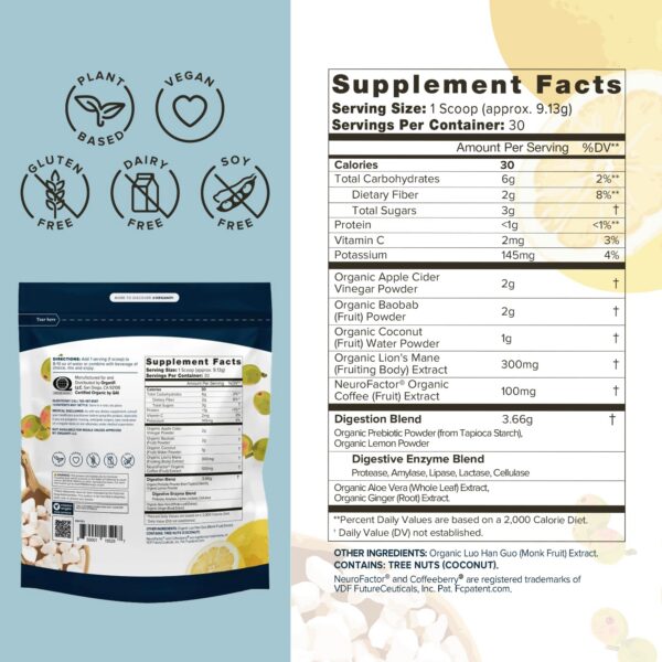 Etiqueta de Organifi Pure