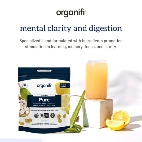 Frasco Organifi Pure con porciones