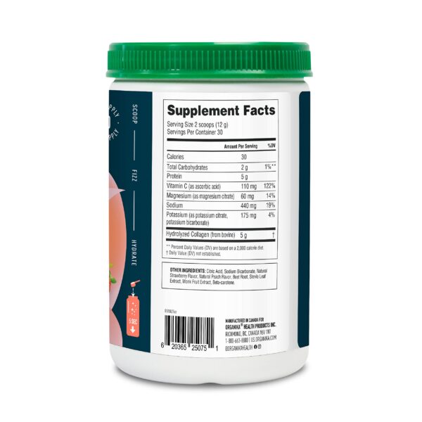 Vaso con mezcla efervescente Organika Electrolytes