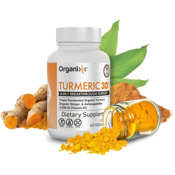 cápsulas vegetarianas Organixx cúrcuma curcumina para articulaciones