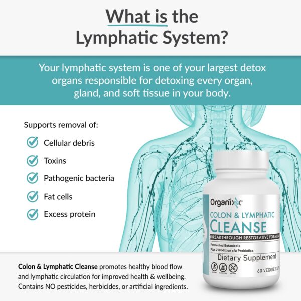 Version 1.0.0 Cápsulas vegetarianas suplemento limpieza linfática Colon Organixx