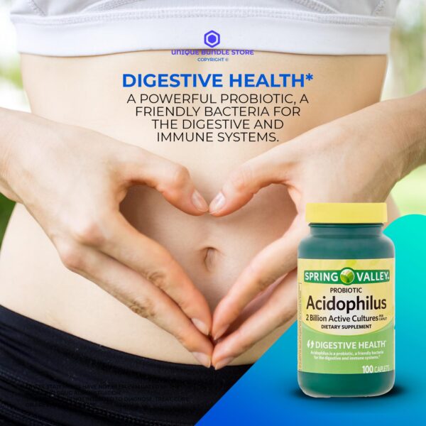 Organizador semanal de pastillas incluido con Spring Valley Acidophilus