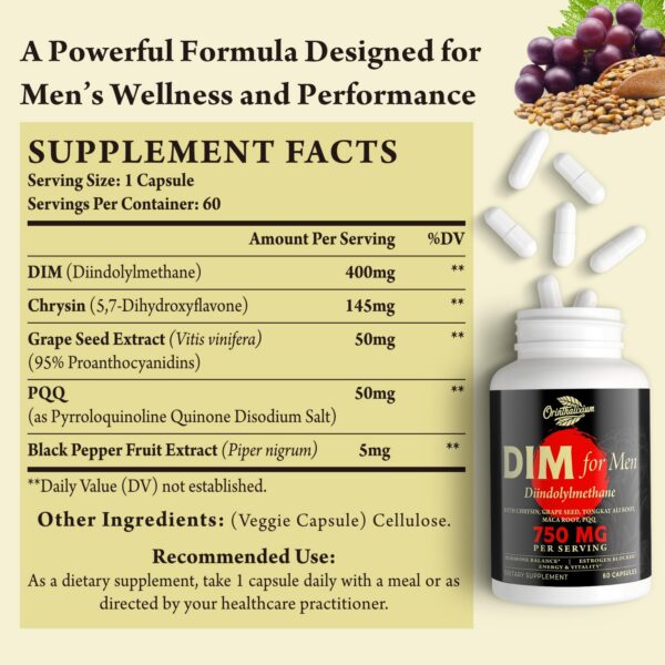 Suplemento DIM para hombres con cápsulas