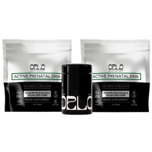 Version 1.0.0 Orlo Prenatal DHA mini softgels frente al envase