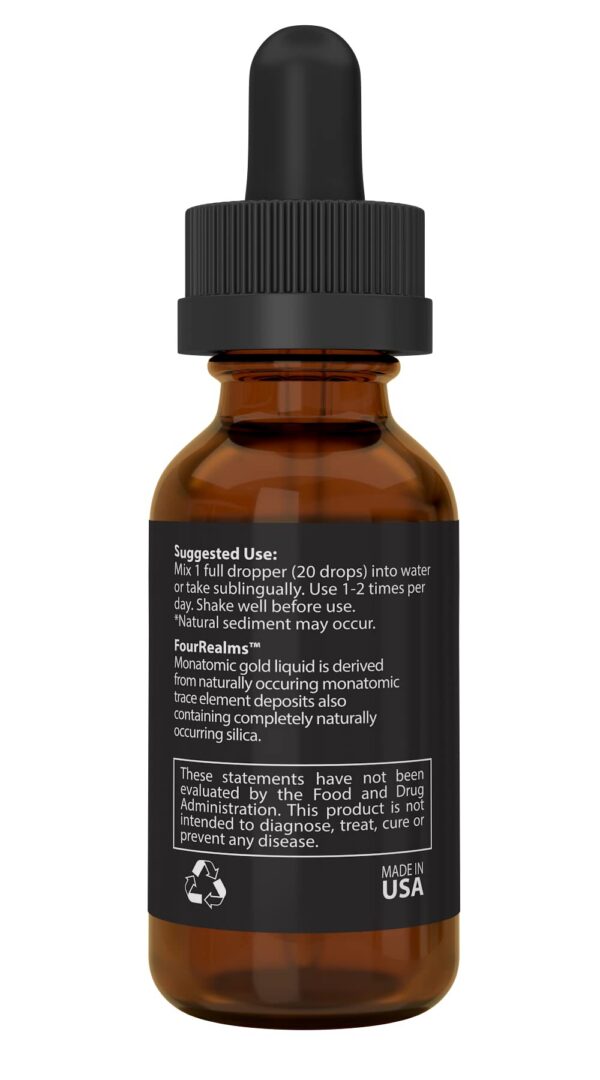 Detalle de gota de oro monoatómico