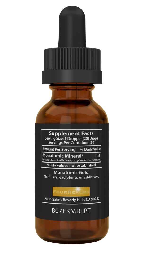 Etiqueta de Ormus Monoatomic Gold