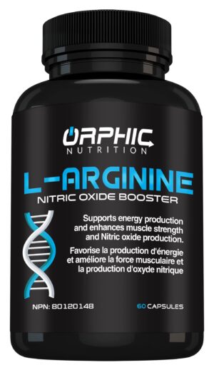 Frente de la botella ORPHIC NUTRITION L-Arginina