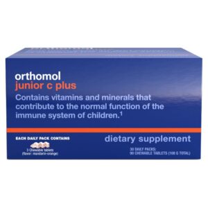 Orthomol Immun Junior C Plus multivitamínico infantil sabor mandarina