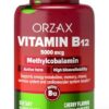 ORZAX vitamina b12 5000 mcg tabletas sublinguales sabor cereza envase frontal