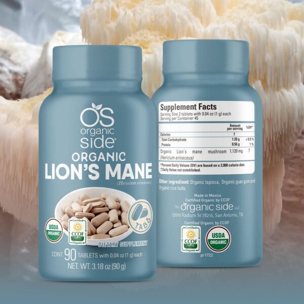 OS Organic Side Melena de León ingredientes naturales