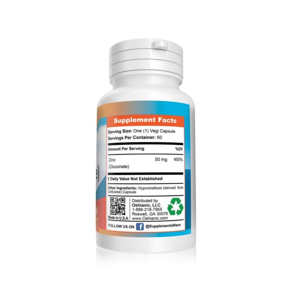 Cápsula de zinc 60ct de cerca