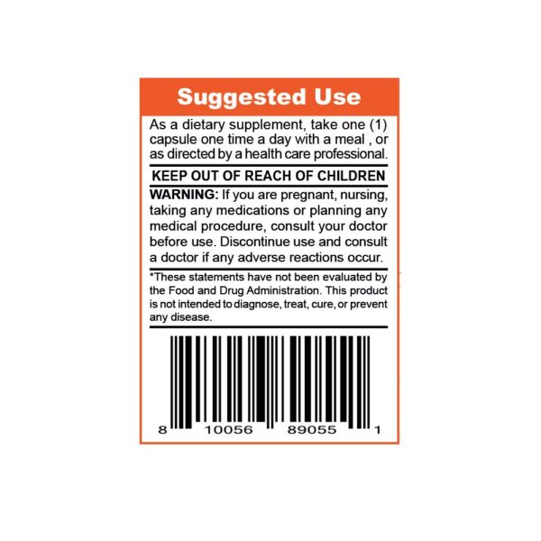 Etiqueta de caja Zinc 60ct