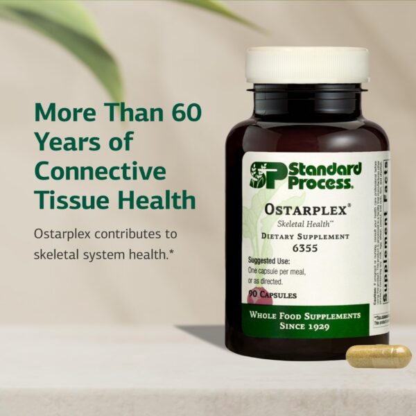 Botella de cápsulas Ostarplex con etiqueta