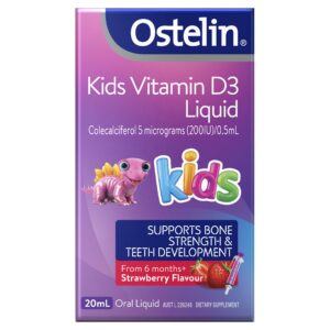 Ostelin vitamina D líquida para niños frente a la botella