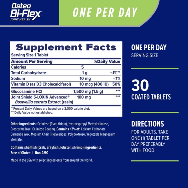 Etiqueta del producto Osteo Bi-Flex One Per Day