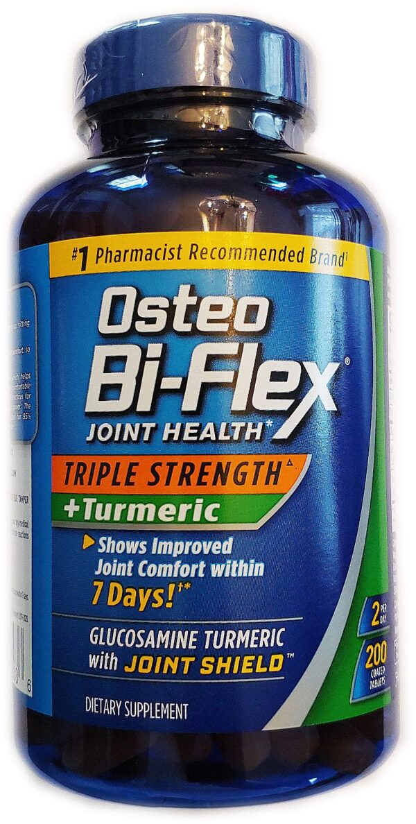 Botella de Osteo Bi-Flex Triple Fuerza + Cúrcuma 200 tabletas