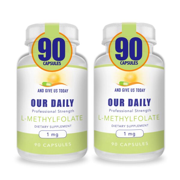 Our Daily Vites cápsulas de L-Metilfolato 1 mg paquete de 2