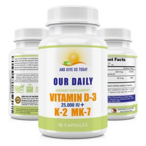 Our Daily Vites vitamina d3 k2 90 tabletas frasco