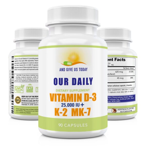 Our Daily Vites vitamina d3 k2 90 tabletas frasco