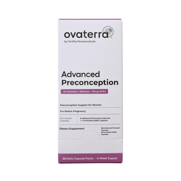 Frasco de vitaminas Ovaterra Preconcepcion
