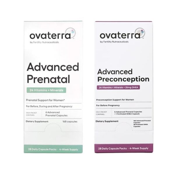 Frasco de Ovaterra con etiqueta frontal