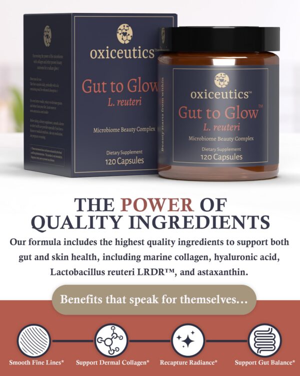 Cápsulas de L. reuteri Gut to Glow