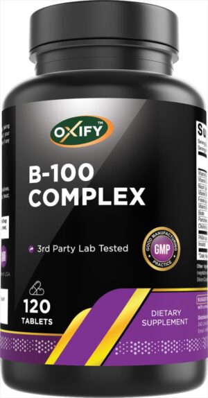 Frente de la botella Oxify B-100 Complex