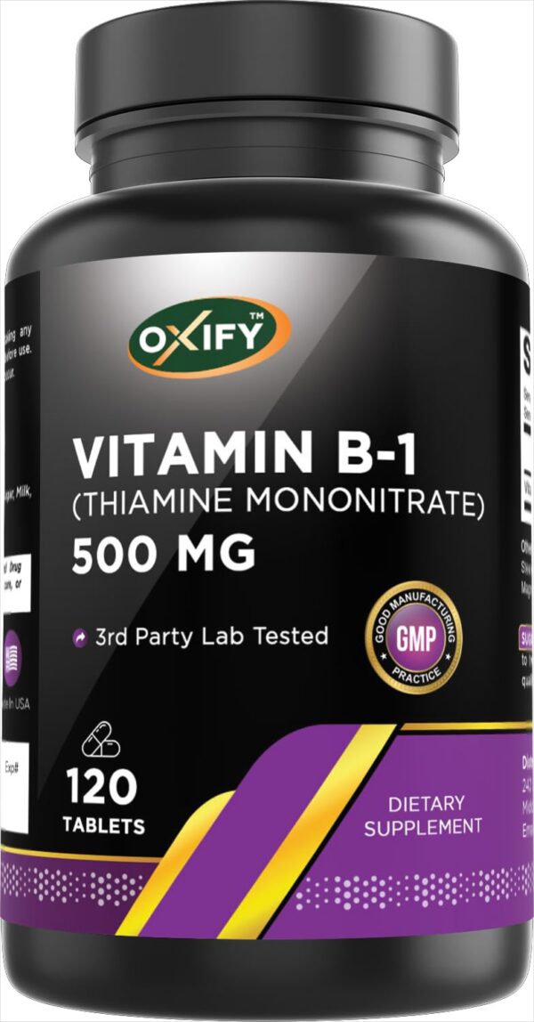 Version 1.0.0 Frasco Oxify B1 500 mg frente