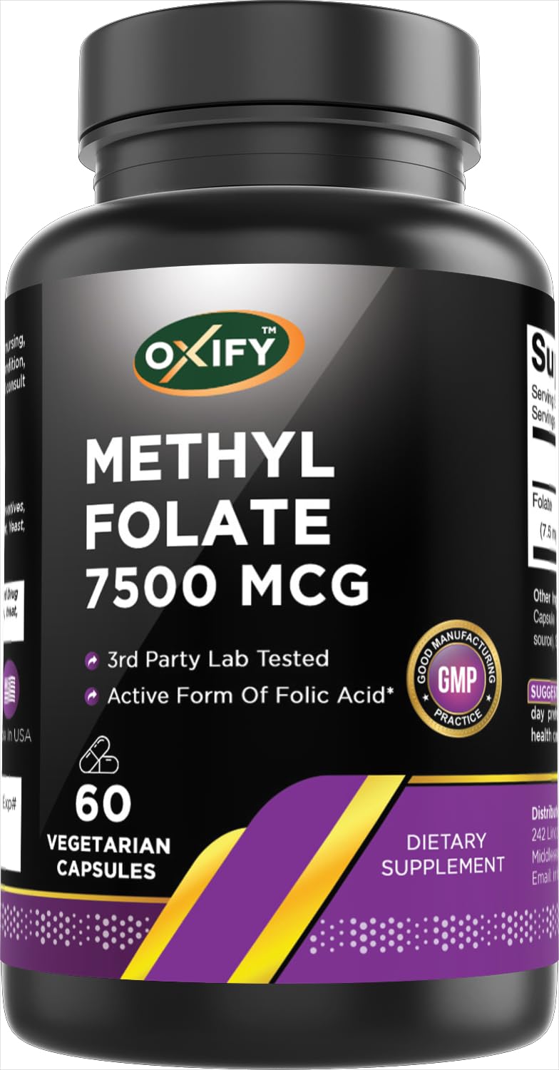 Oxify Methylfolate, 7500 mcg