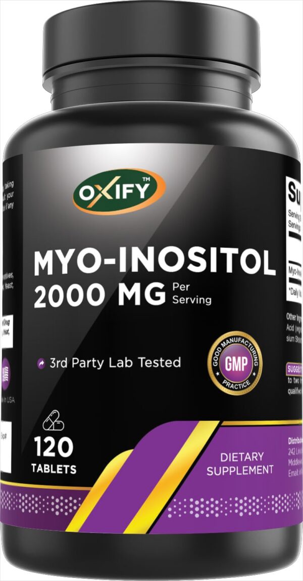 Version 1.0.0 Frasco de Oxify Myo-Inositol 2000 mg con etiqueta