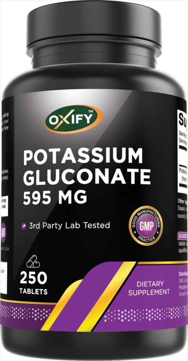Oxify gluconato de potasio frasco con etiqueta frontal