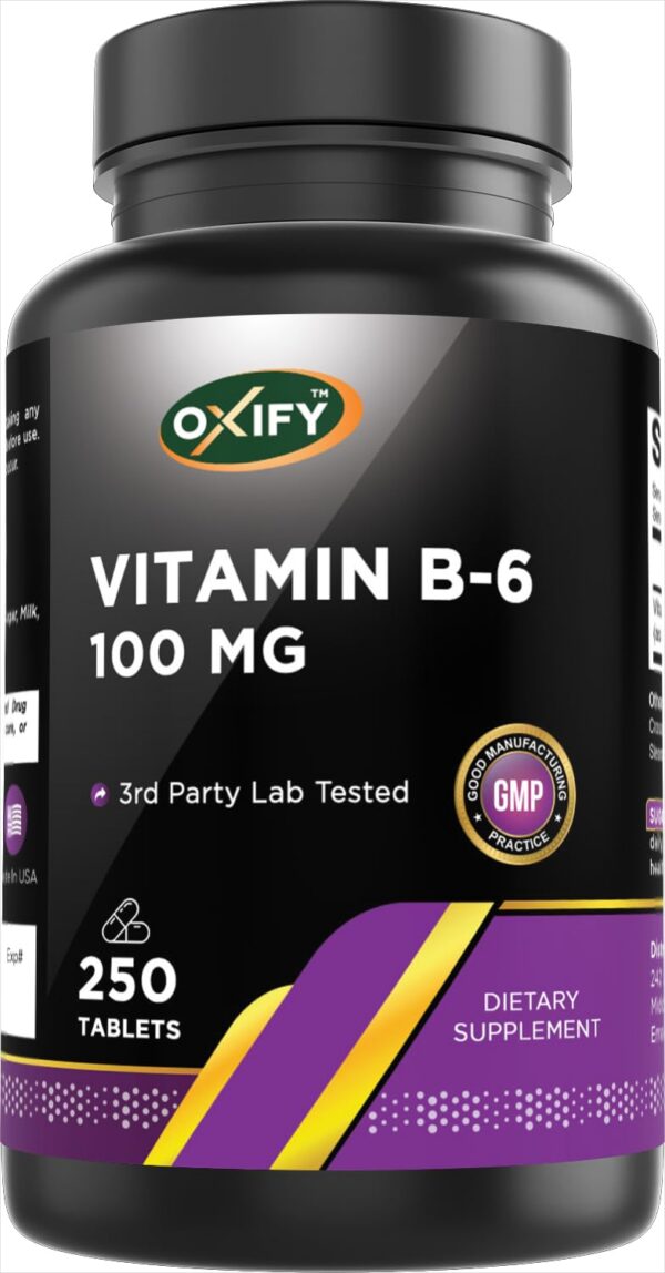 Frasco Oxify vitamina B-6 100 mg