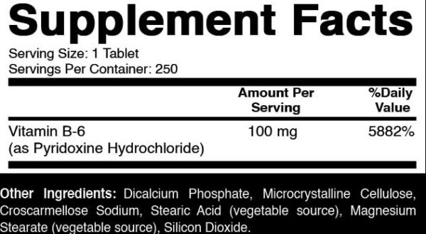 Etiqueta Oxify vitamina B-6