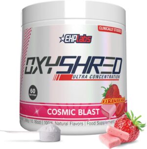 Frente del envase OxyShred Cosmic Blast
