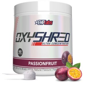 OxyShred preentrenamiento envase y etiqueta
