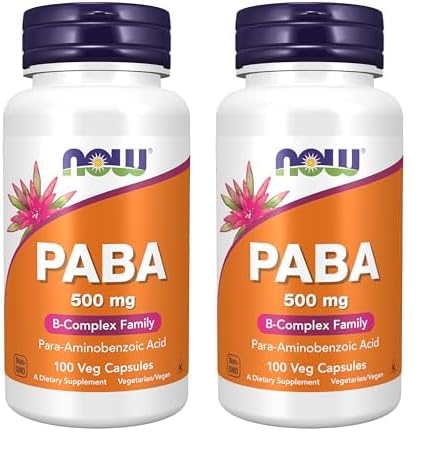 PABA-acido-para-aminobenzoico-NOW-suplementos-100-cápsulas