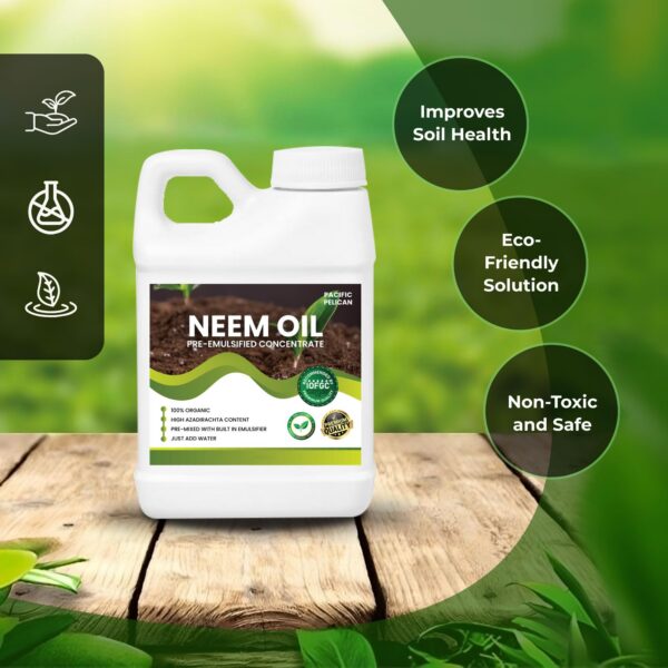 Pacific Pelican aceite neem botella lateral ingredientes