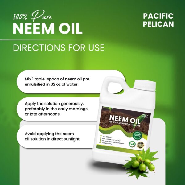 Pacific Pelican aceite neem para jardinería orgánica envase