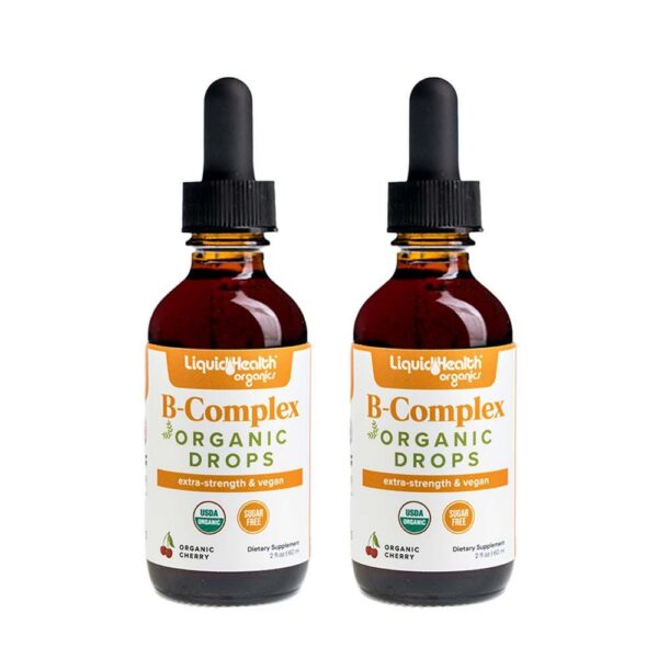 Pack de 2 frascos de gotas líquidas vitamina B LiquidHealth