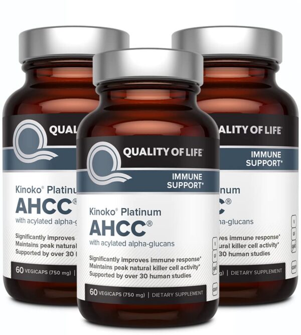 Pack de 3 AHCC Kinoko Platinum 750 mg Quality of Life