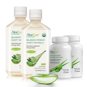 Pack Aloe Vera jugo y cápsulas AloeCure orgánico